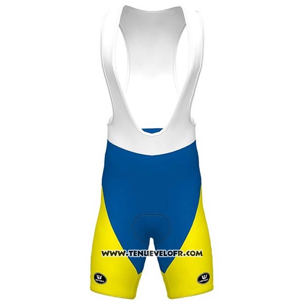 2020 Maillot Ciclismo Sport Vlaanderen-baloise Blanc Jaune Bleu Manches Courtes et Cuissard